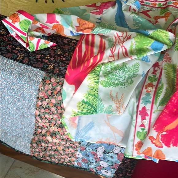 Gretchen Scott Designs 3/4 sleeve blouse Button Down Shirt Medium - Picture 3 of 8